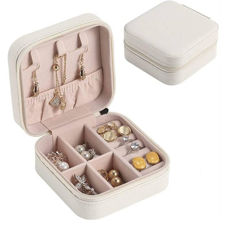 PACK 03 PCS MINI ORGANIZADOR DE JOYAS DE VIAJE PORTÁTIL CON CREMALLERA - 1