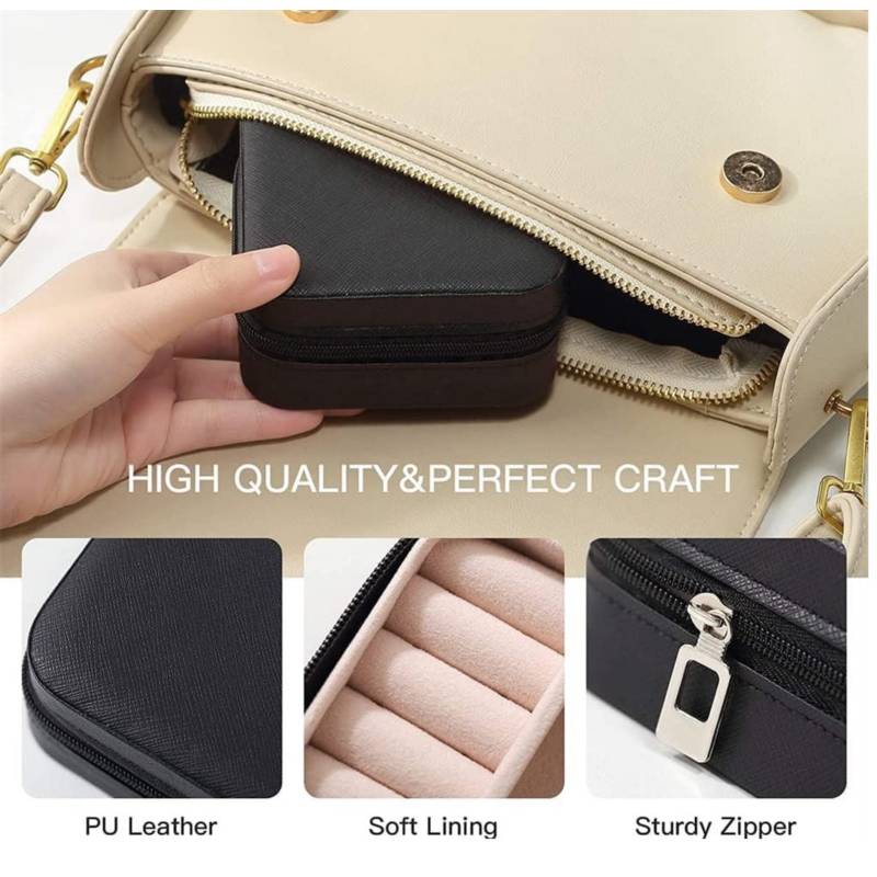 PACK 03 PCS MINI ORGANIZADOR DE JOYAS DE VIAJE PORTÁTIL CON CREMALLERA - 4
