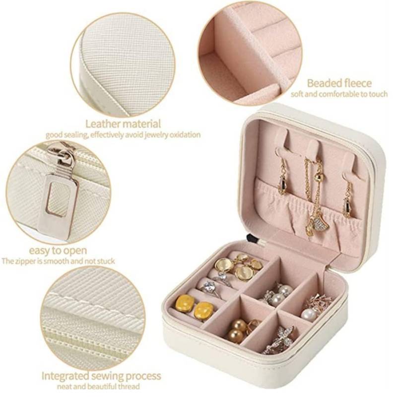 PACK 03 PCS MINI ORGANIZADOR DE JOYAS DE VIAJE PORTÁTIL CON CREMALLERA - 5