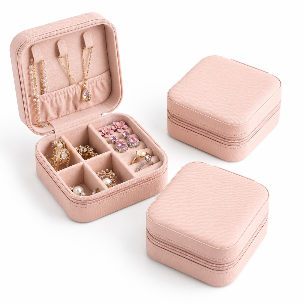 PACK x 03 MINI ORGANIZADOR DE JOYAS DE VIAJE PORTÁTIL CON CREMALLERA - 7