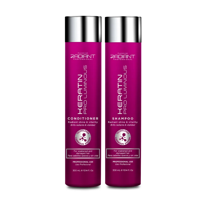 RADIANT - PACK KERATIN PRO LUMINOUS SHAMPOO 300ML + ACONDICIONADOR 300ML - 1