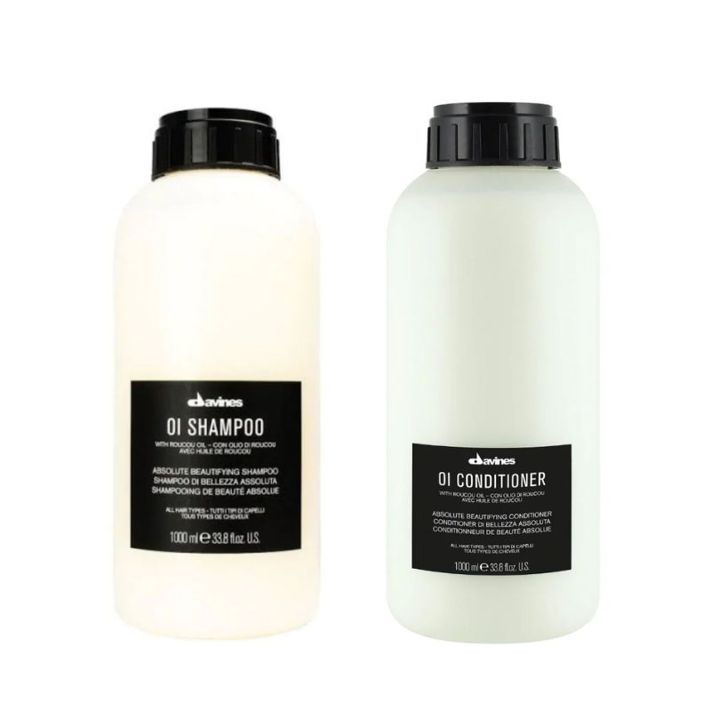 DAVINES - PACK OI SHAMPOO 1L + ACONDICIONADOR 1L - 1