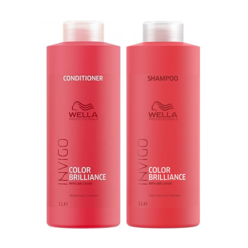 WELLA - INVIGO COLOR BRILLIANCE SHAMPOO 1L Y ACONDICIONADOR 1L - 1