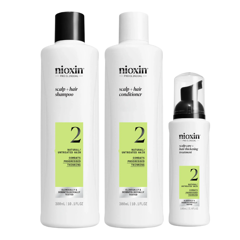 NIOXIN - SYSTEM 2 SHAMPOO 300 + ACONDICIONADOR 300ML + TRATAMIENTO 100ML - 1