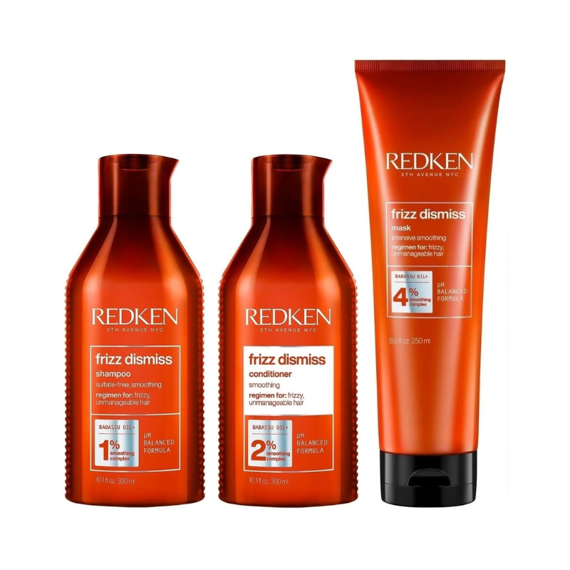 REDKEN - TRÍO FRIZZ DISMISS SHAMPOO ACONDICIONADOR Y MASCARILLA - 1