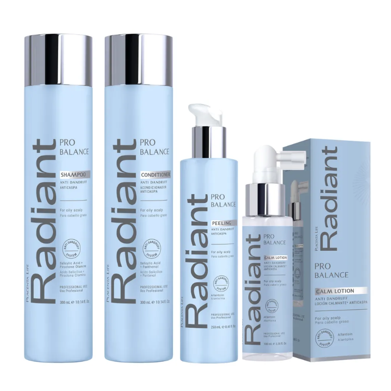 RADIANT - PACK PRO BALANCE SHAMPOO + ACONDICIONADOR + PEELING + LOCIÓN - 1