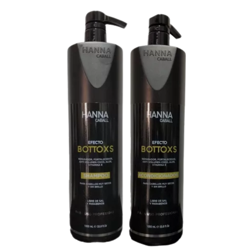 HANNA CABALL - DUO EFECTO BOTOX SHAMPOO 1L ACONDICIONADOR 1L - 1