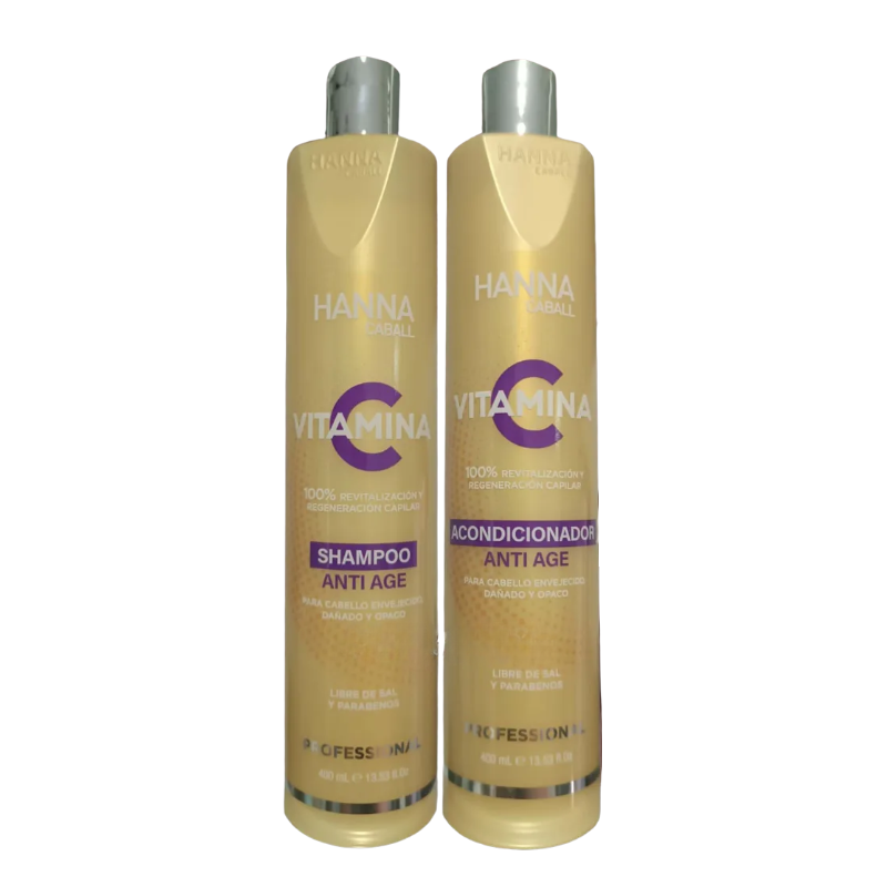 HANNA CABALL - DUO VITAMINA C SHAMPOO 400ML +  ACONDICIONADOR 400ML - 1