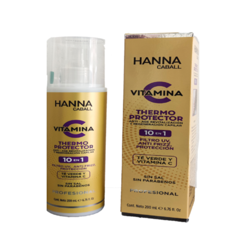 HANNA CABALL - PACK VITAMINA C SHAMPOO + ACONDICIONADOR + MASK + TERMOPROTECTOR - 5