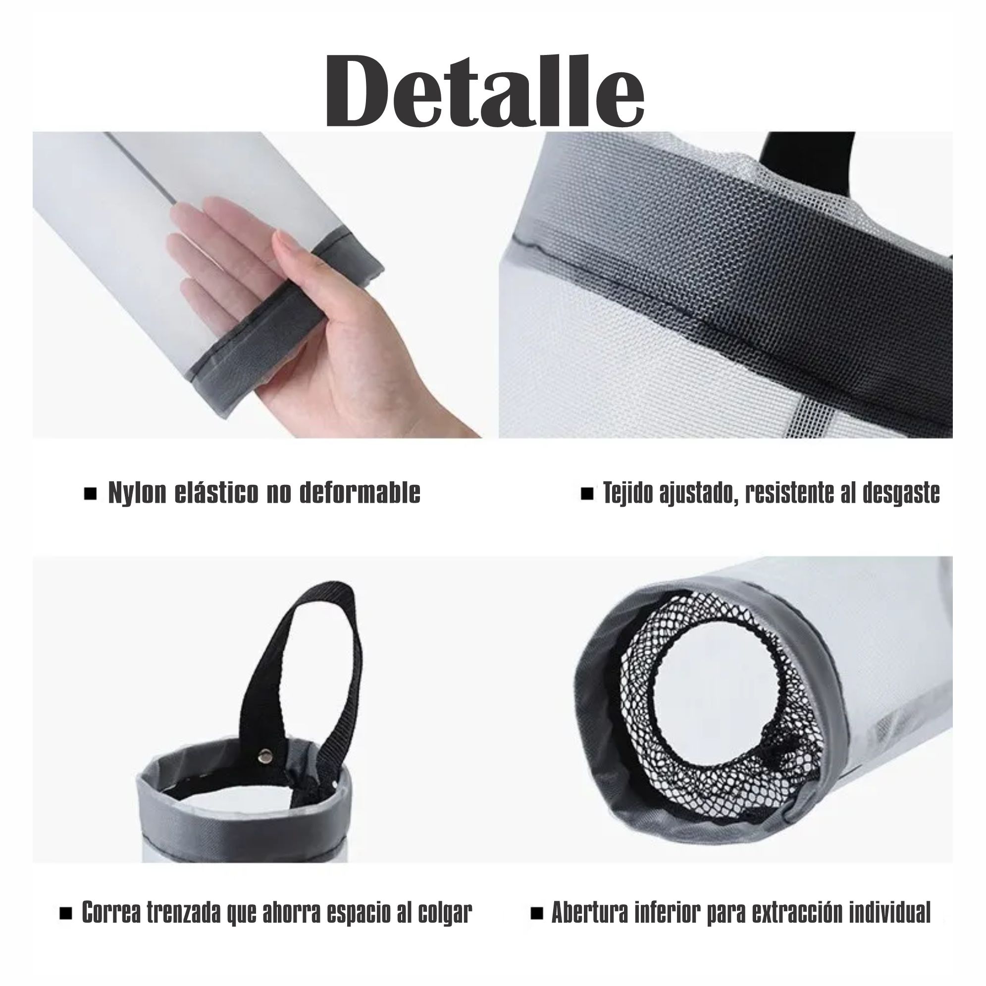 DISPENSADOR ORGANIZADOR DE BOLSAS RECICLADAS - GRANDE - GRIS - 3