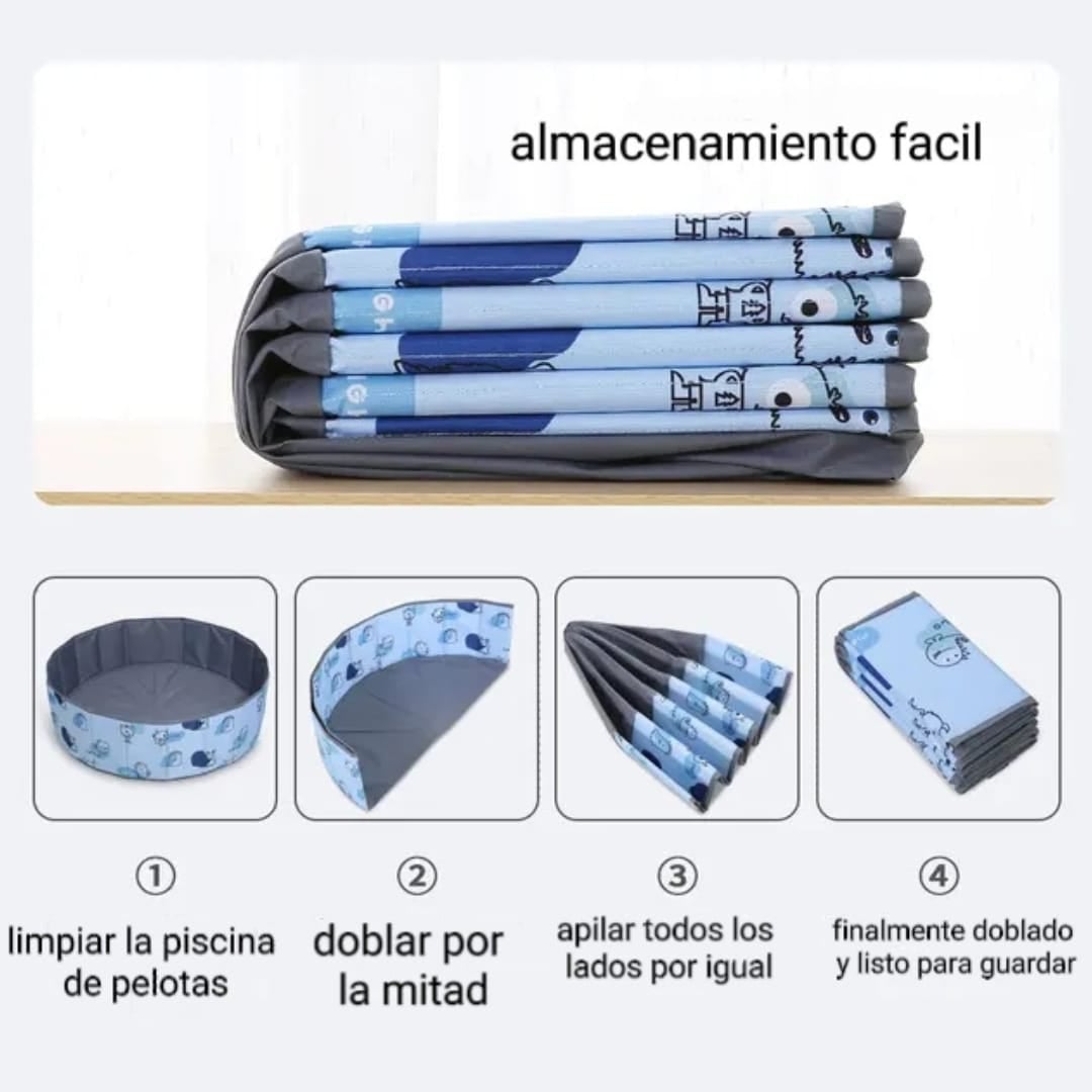 PISCINA  INFANTIL PLEGABLE PARA PELOTITAS 100 X 30 CM - 3