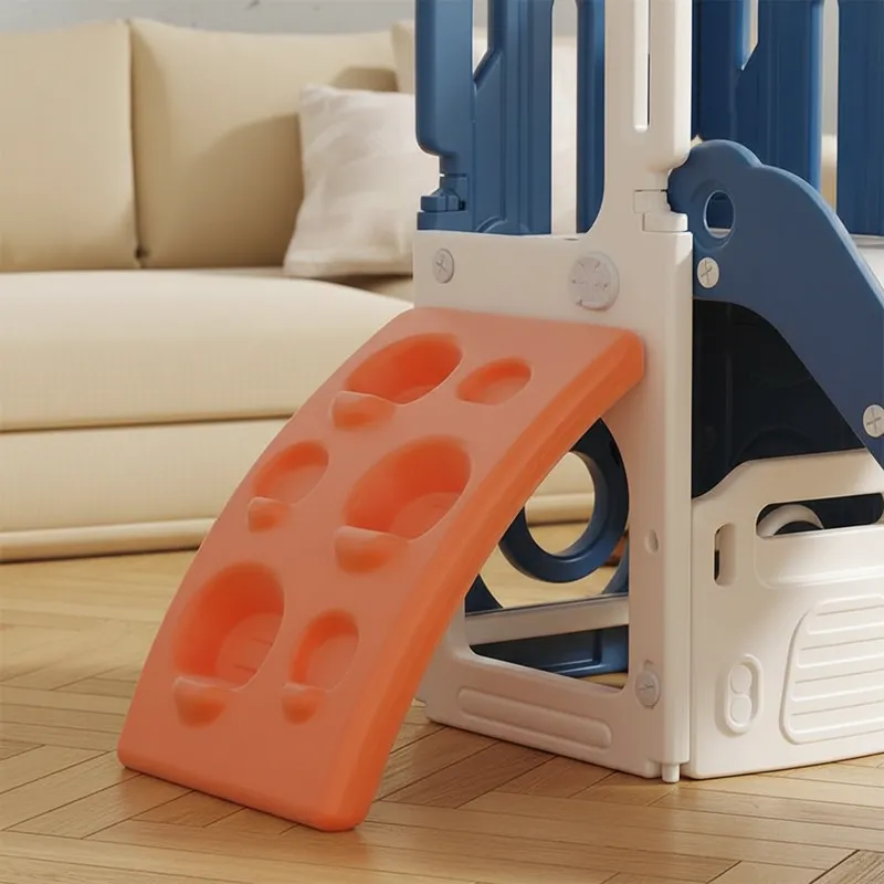 RESBALADERA 4 EN 1 CON ESCALADOR, ESPACIO PARA JUGUETES, ESPACIO PARA JUGUETES Y CESTO DE BASQUET - 3