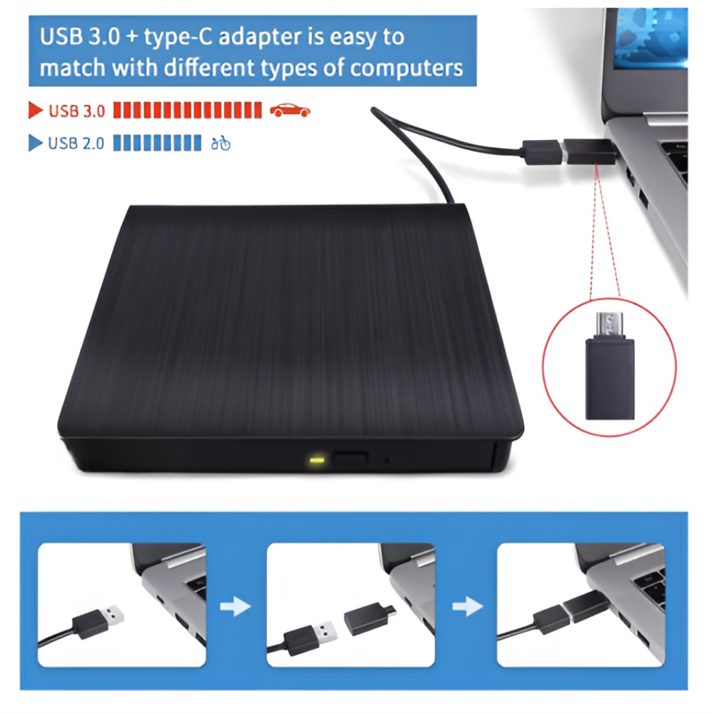 UNIDAD DE DVD EXTERNA USB 3.0 TIPO C - 2