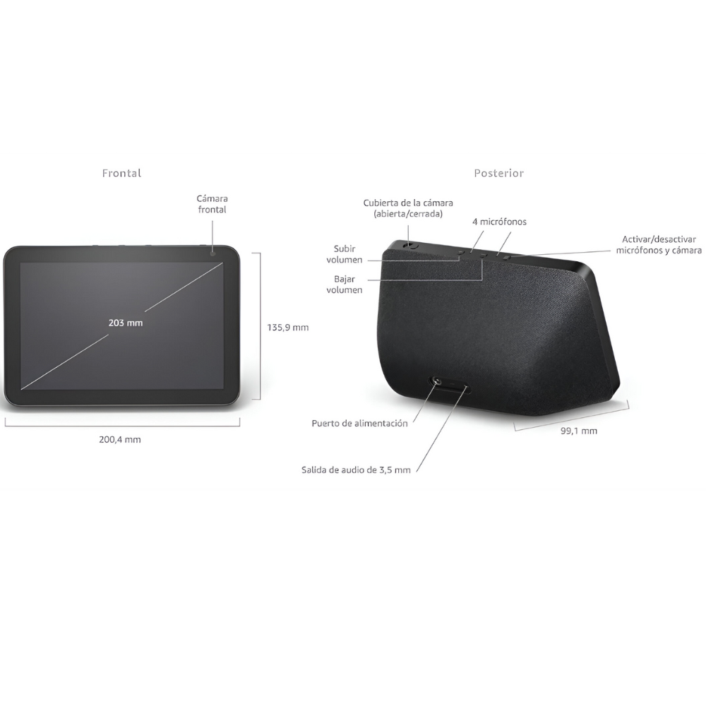 Echo show 8  1º generación, negro - 4