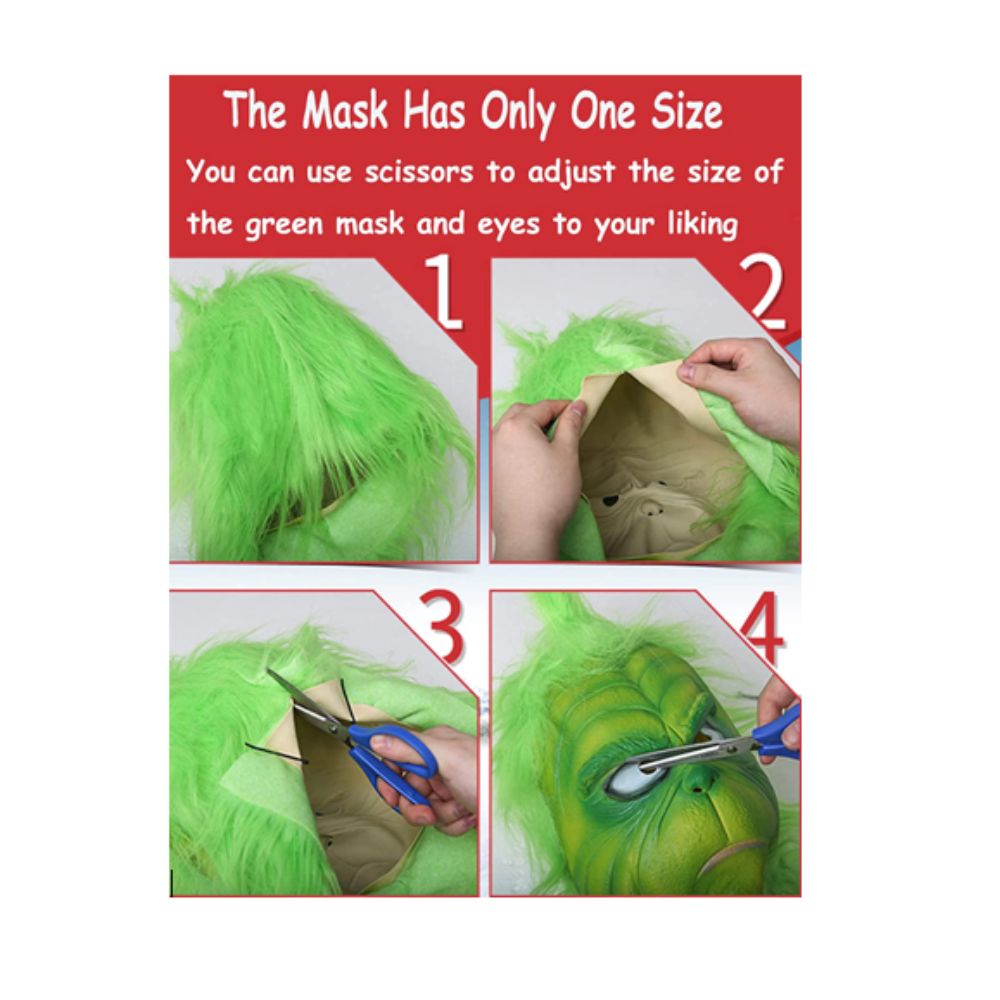 MÁSCARA Y GUANTES DE EL GRINCH - 4