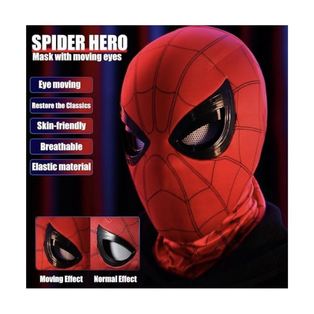MÁSCARA DEL HOMBRE ARAÑA CON OJOS MECÁNICOS MÓVILES - 4