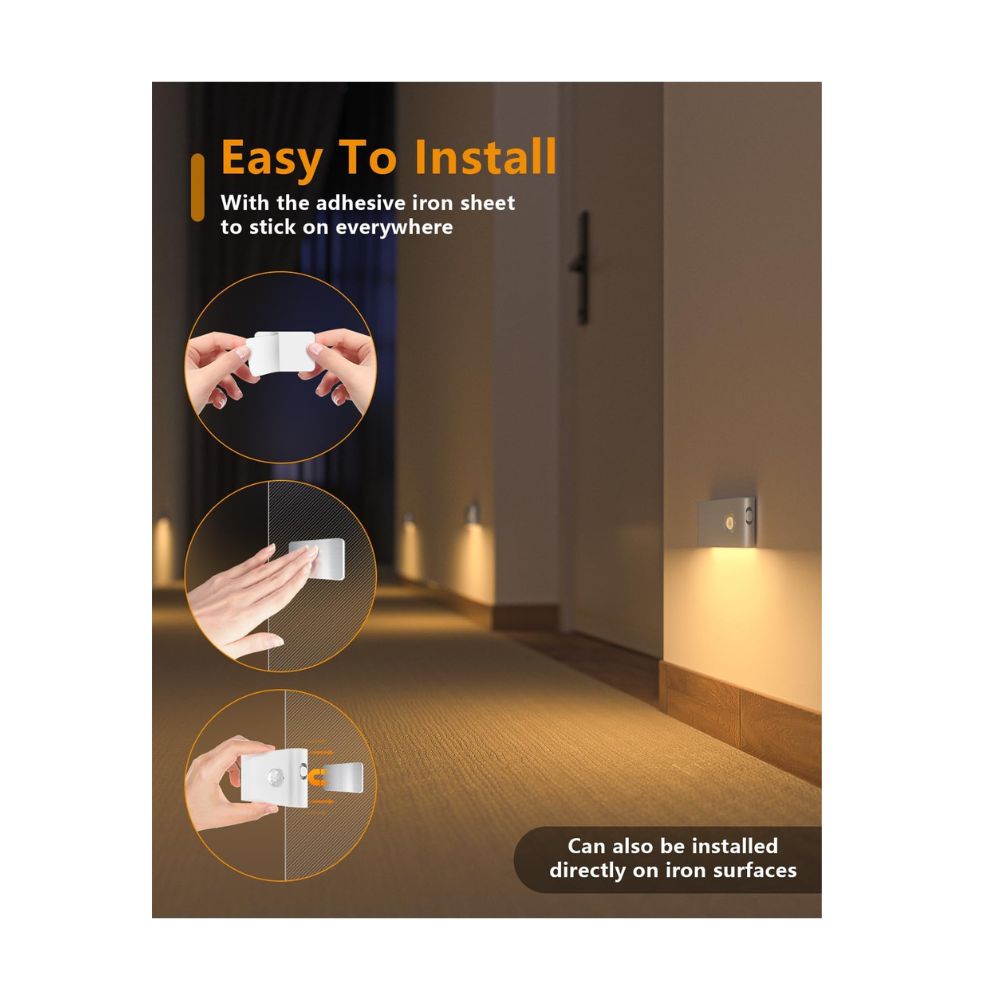 LUZ CON SENSOR DE MOVIMIENTO PACK DE 6 - 6