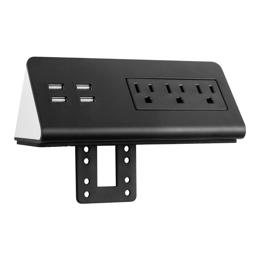 TOMACORRIENTE EMPOTRABLE, 3 ENCHUFES + 4 PUERTOS USB - 1