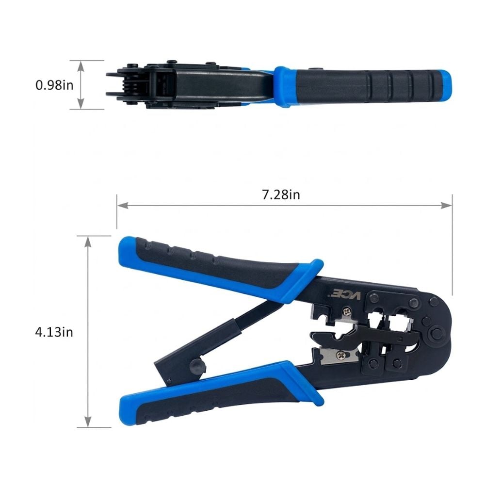 CRIMPADORA PRO 3-EN-1: ALICATE PARA REDES RJ45, RJ11 Y RJ12 - 2