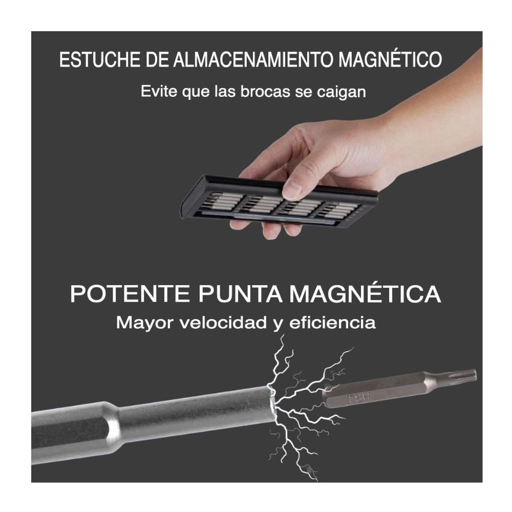 JUEGO DE 25 MINI DESTORNILLADORES DE PRECISIÓN MAGNÉTICOS PREMIUM - 2