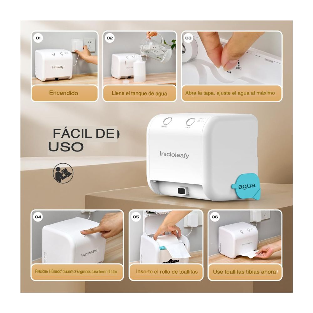 DISPENSADOR DE TOALLITAS HÚMEDAS Y SECAS - 6