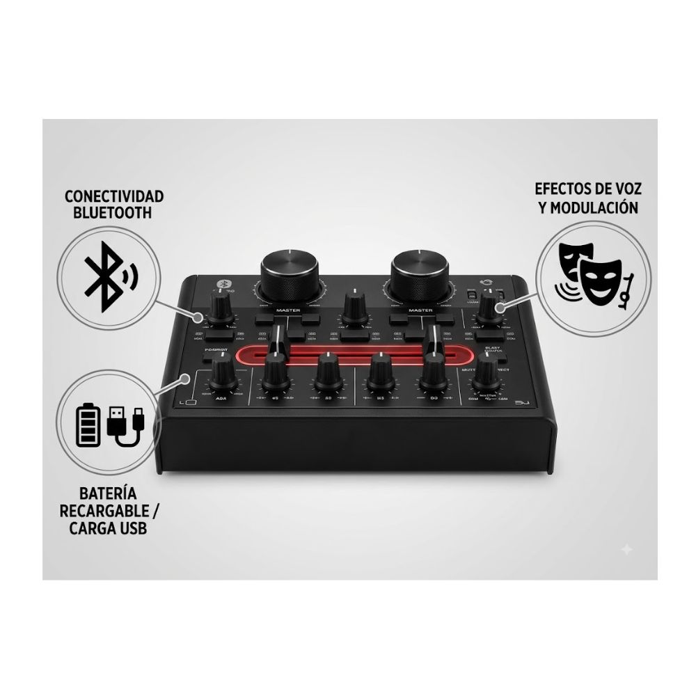 CONSOLA MEZCLADORA DE AUDIO TECHNICAL PRO - 2