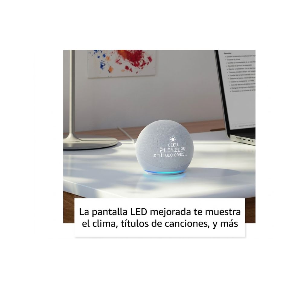 ECHO DOT 5 GENERACIÓN CON RELOJ AZUL - 4