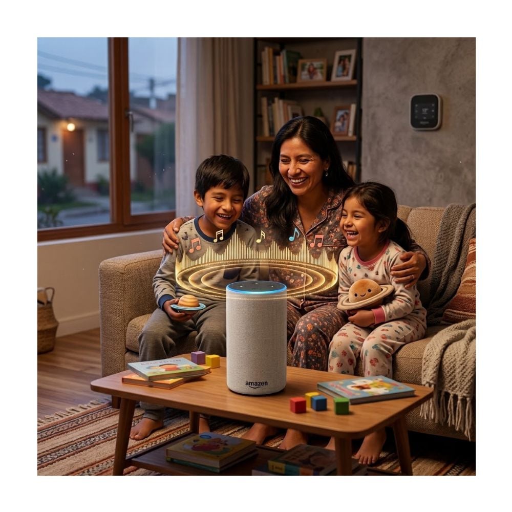 ECHO 2 GENERACION CON ALEXA COLOR BLANCO ARENA CON DETALLE ESTÉTICO - 3