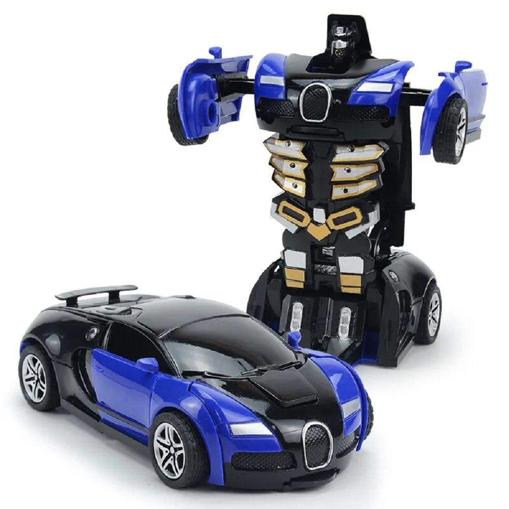 MINI ROBOT TRANSFORMER EN AUTO EN UN CLIC NIÑOS JUGUETE REGALO CUMPLEAÑOS DÍA DEL NIÑO - 1