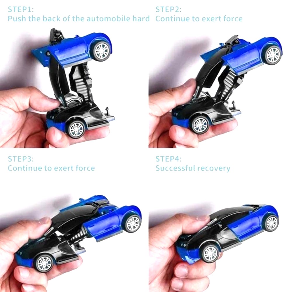 MINI ROBOT TRANSFORMER EN AUTO EN UN CLIC NIÑOS JUGUETE REGALO CUMPLEAÑOS DÍA DEL NIÑO - 5