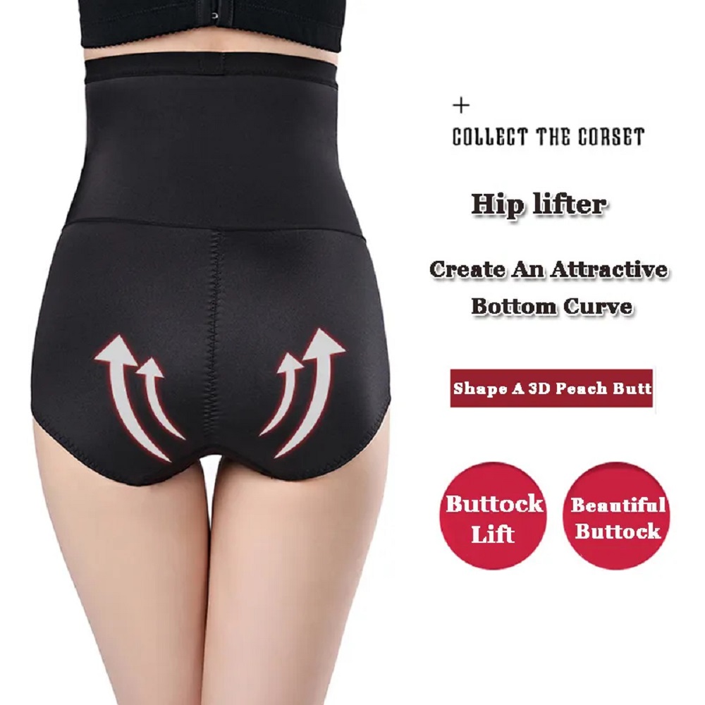 FAJA MOLDEADORA MUJER NEGRO VELFORM DE CINTURA SIN COSTURAS ROPA INTERIOR COMPRESIÓN GENIEKA - 4