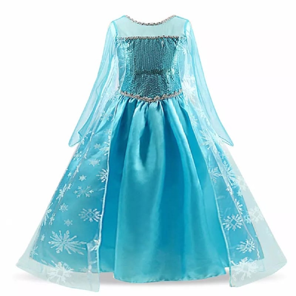 DISFRAZ NIÑA GENIEKA CELESTE REINA DE LAS NIEVES VESTIDO FROZEN ELSA BEBÉ HALLOWEEN FIESTA JUEGO - 2