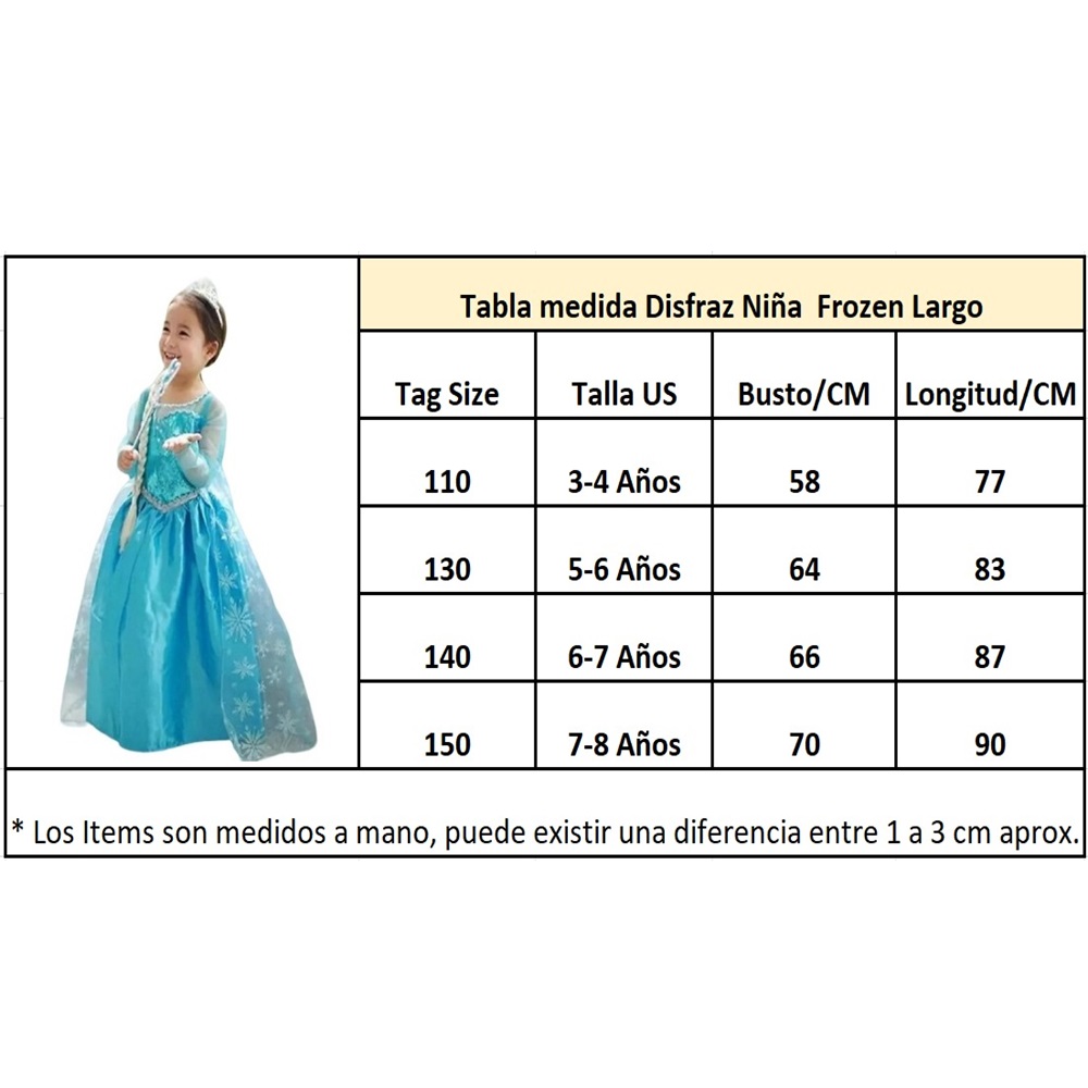 DISFRAZ NIÑA GENIEKA CELESTE REINA DE LAS NIEVES VESTIDO FROZEN ELSA BEBÉ HALLOWEEN FIESTA JUEGO - 6