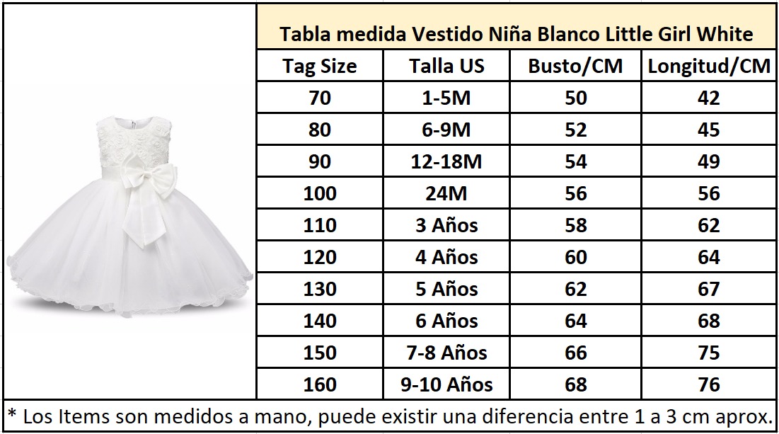 VESTIDO BEBÉ NIÑA GENIEKA BLANCO LITTLE GIRL WHITE BAUTIZO CUMPLEAÑOS FIESTA - 6