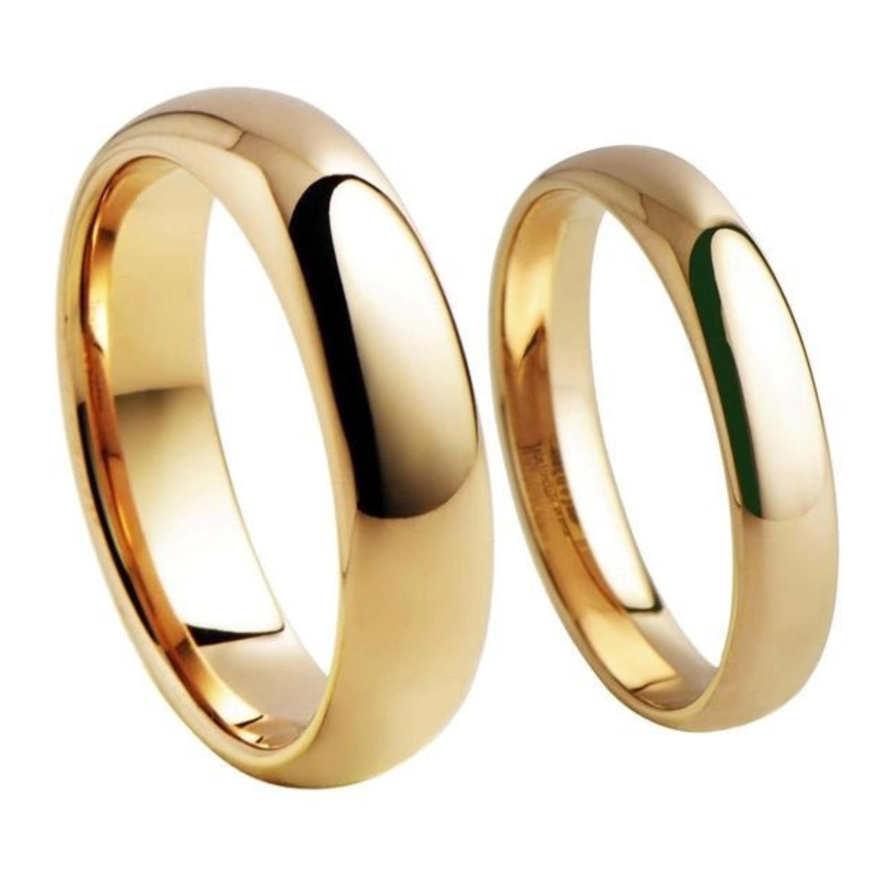 ARO DE MATRIMONIO MUJER GENIEKA CLASSIC BAÑADO EN ORO 18K ANILLOS NOVIOS BODAS ALIANZAS ANIVERSARIO - 2