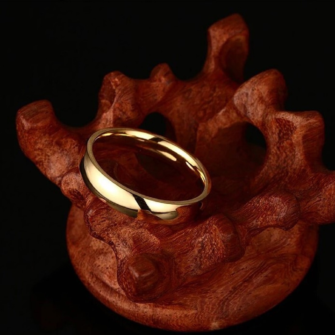 ARO DE MATRIMONIO MUJER GENIEKA CLASSIC BAÑADO EN ORO 18K ANILLOS NOVIOS BODAS ALIANZAS ANIVERSARIO - 4