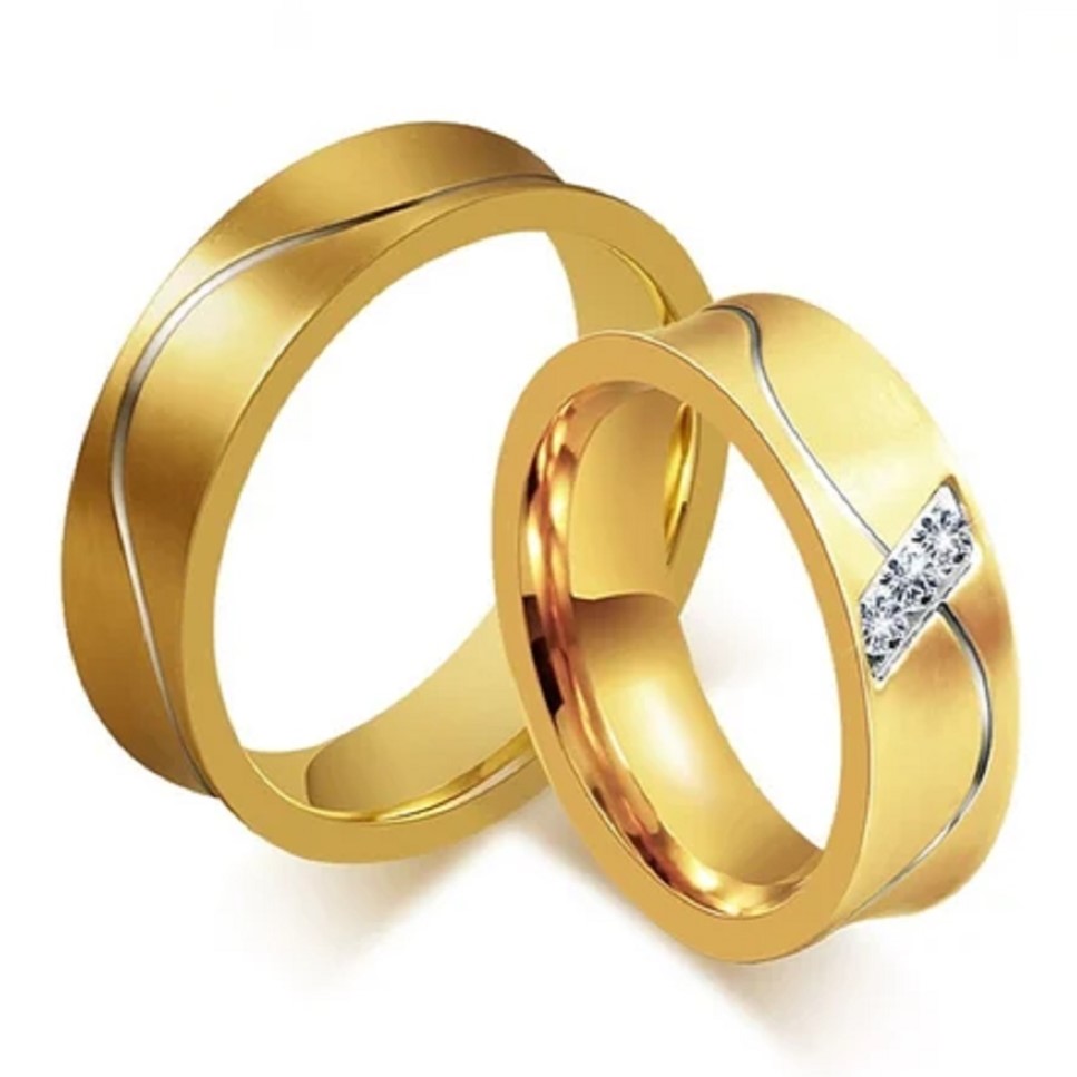 ARO DE MATRIMONIO MUJER GENIEKA PASSIONATE BAÑADO EN ORO 18K ANILLOS NOVIOS BODAS ALIANZAS ANIVERSARIO - 3