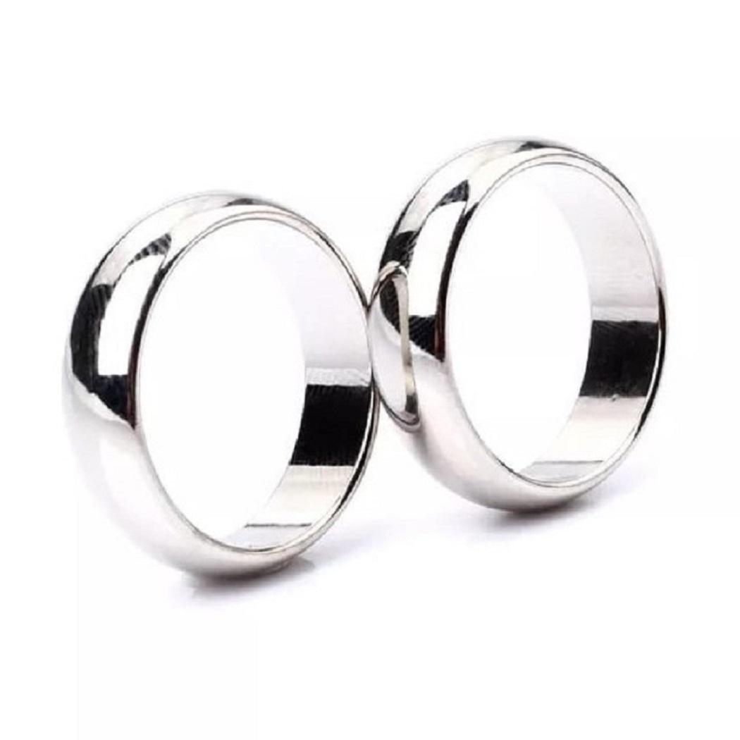 ARO DE MATRIMONIO MUJER GENIEKA ETERNAL HEAVEN BAÑADO EN ORO BLANCO 18K ANILLOS NOVIOS BODAS ALIANZAS ANIVERSARIO - 4