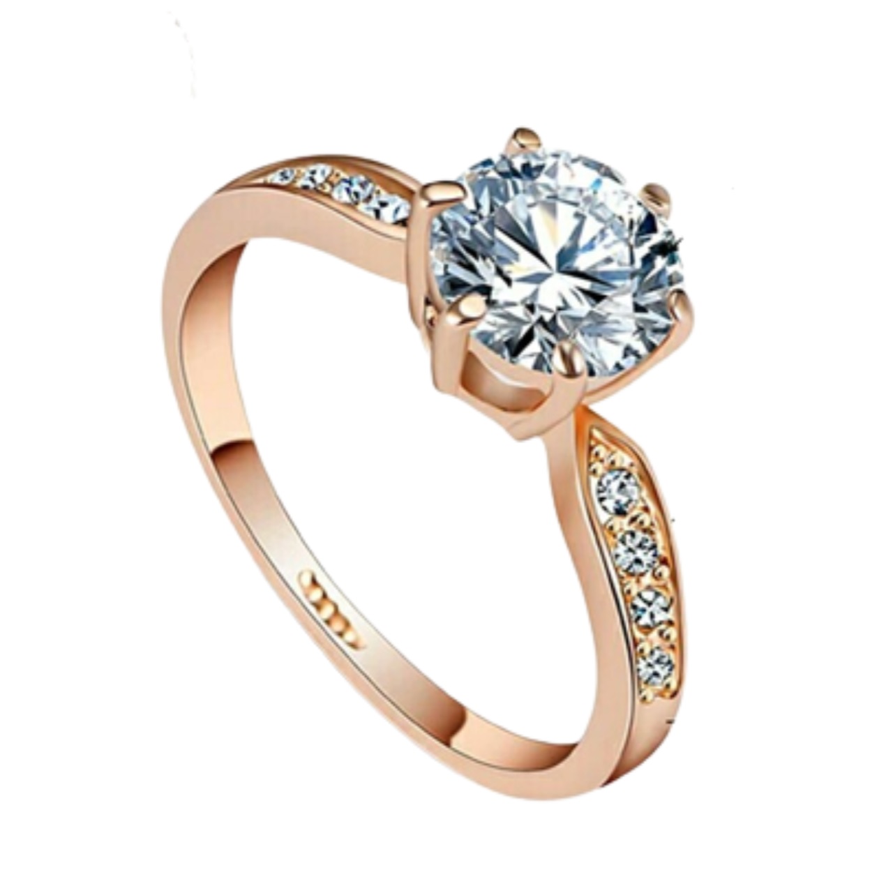 ANILLO DE COMPROMISO GENIEKA IMPERIAL DELUXE BAÑADO EN ORO 18K NOVIA ANIVERSARIO SAN VALENTIN - 4