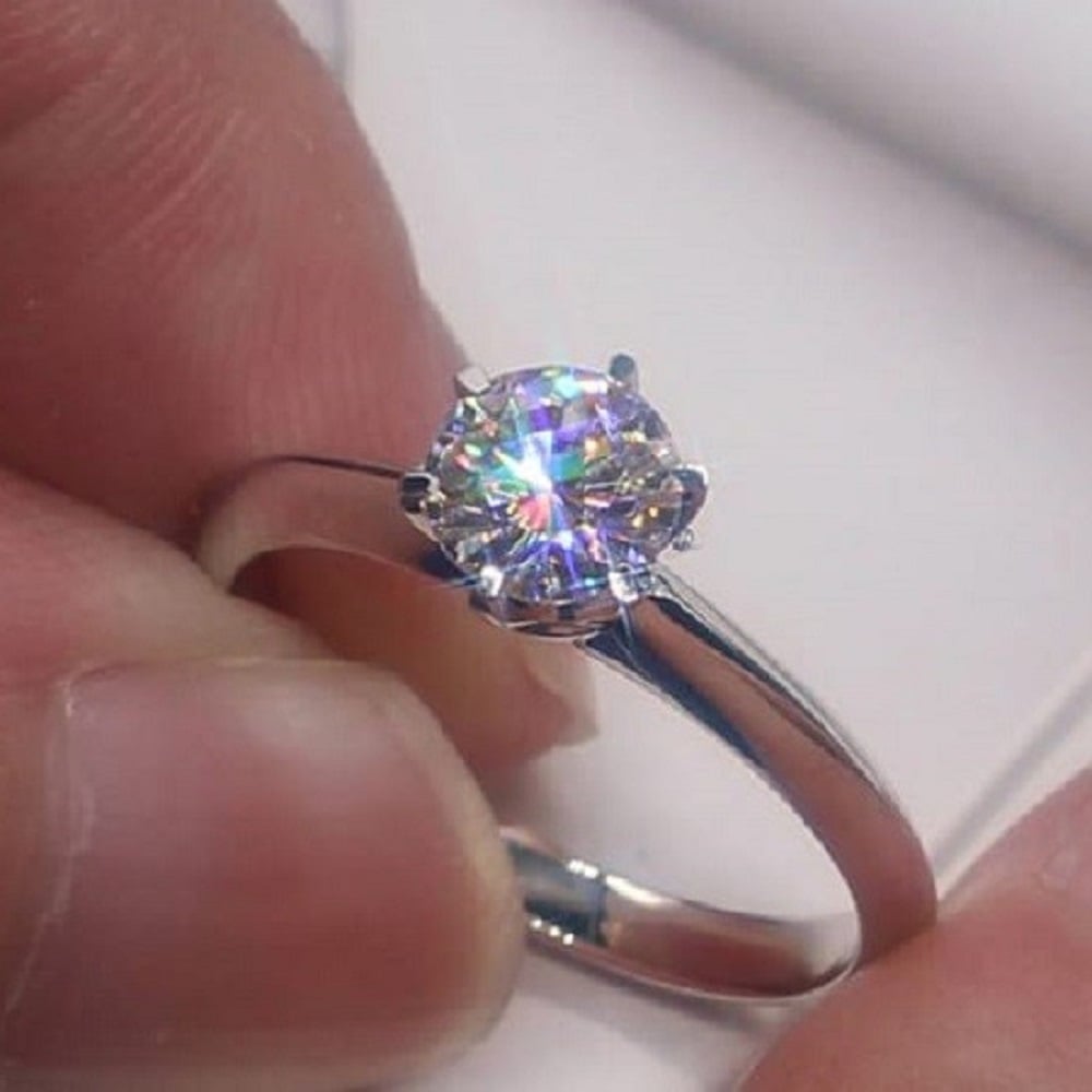 ANILLO DE COMPROMISO GENIEKA ETERNAL PASSION BAÑADO EN PLATA S925 NOVIA ANIVERSARIO SAN VALENTIN - 1