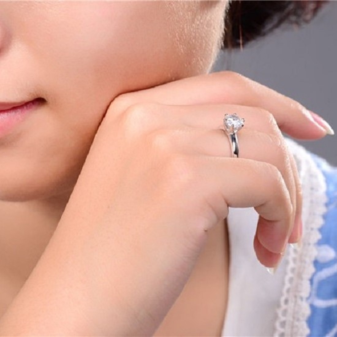 ANILLO DE COMPROMISO GENIEKA ETERNAL PASSION BAÑADO EN PLATA S925 NOVIA ANIVERSARIO SAN VALENTIN - 2