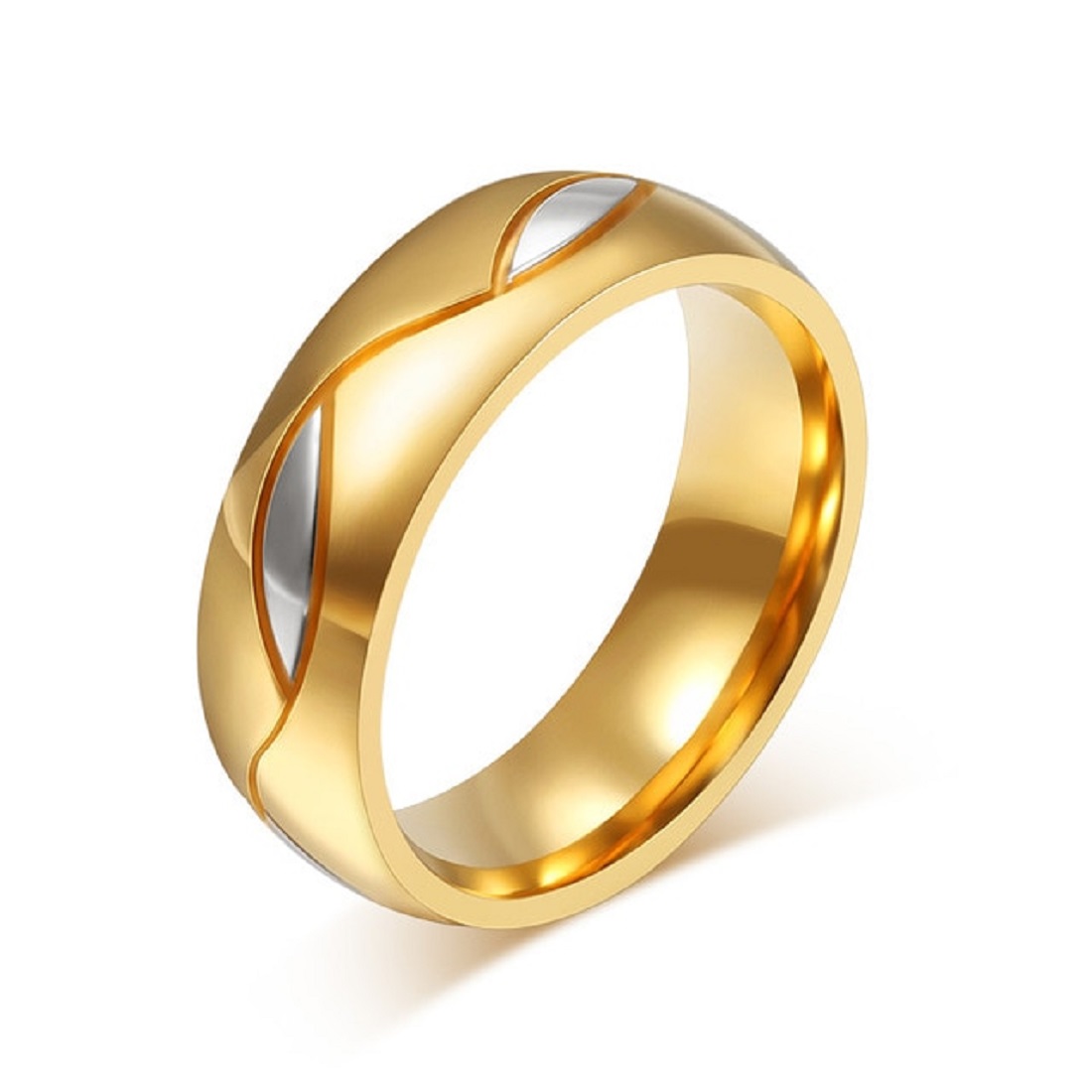 ARO DE MATRIMONIO HOMBRE GENIEKA FOREVER BAÑADO EN ORO 18K ANILLOS NOVIOS BODAS ALIANZAS ANIVERSARIO - 1
