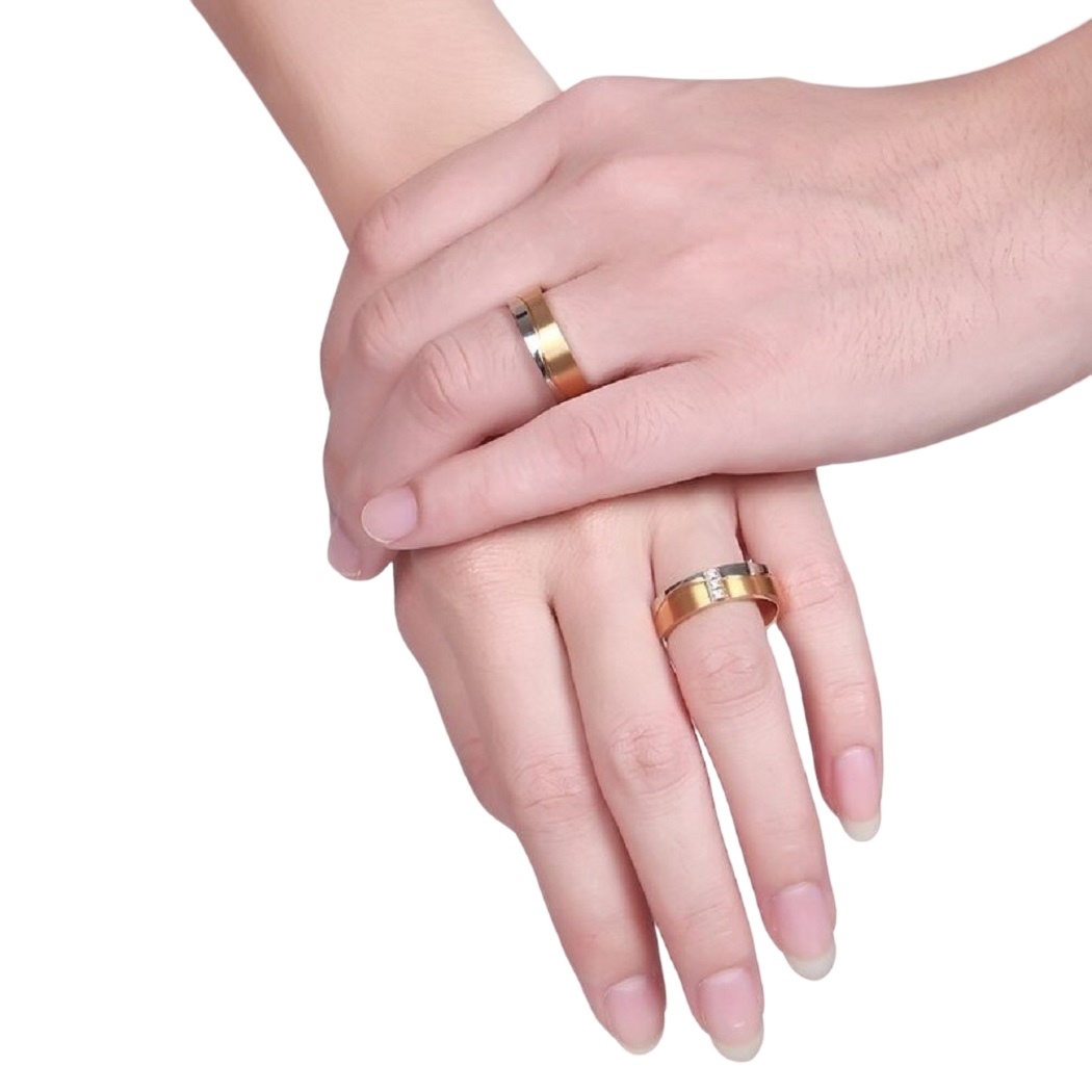 ARO DE MATRIMONIO HOMBRE GENIEKA GOLD DREAM BAÑADO EN ORO 18K ANILLOS NOVIOS BODAS ALIANZAS ANIVERSARIO - 2
