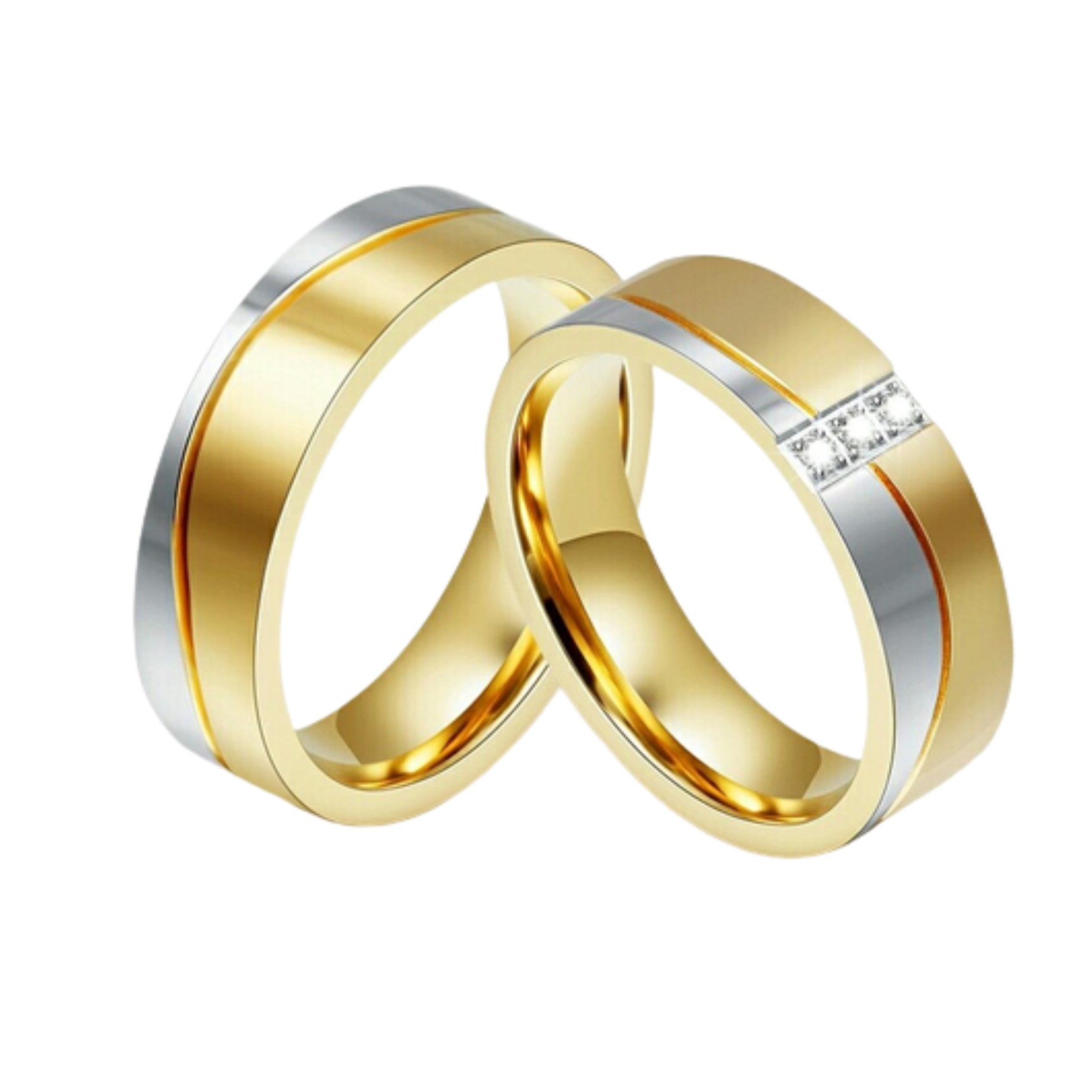 ARO DE MATRIMONIO HOMBRE GENIEKA GOLD DREAM BAÑADO EN ORO 18K ANILLOS NOVIOS BODAS ALIANZAS ANIVERSARIO - 3