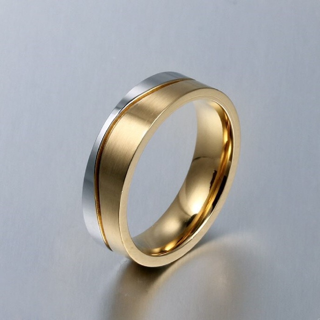 ARO DE MATRIMONIO HOMBRE GENIEKA GOLD DREAM BAÑADO EN ORO 18K ANILLOS NOVIOS BODAS ALIANZAS ANIVERSARIO - 5