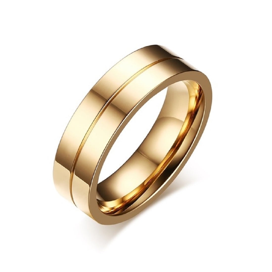 ARO DE MATRIMONIO HOMBRE GENIEKA DIAMONDS DREAM BAÑADO EN ORO 18K ANILLOS NOVIOS BODAS ALIANZAS ANIVERSARIO - 1
