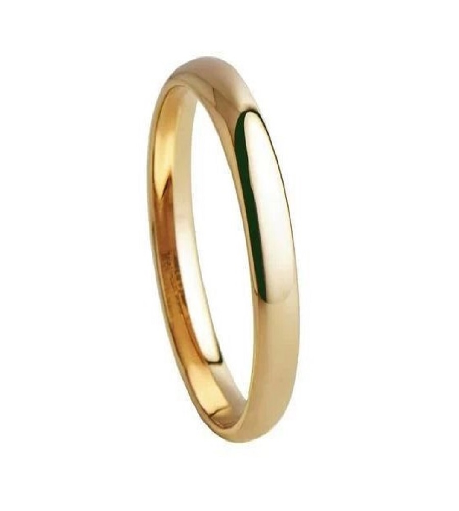 ARO DE MATRIMONIO HOMBRE GENIEKA DELGADOS BAÑADO EN ORO 18K ANILLOS NOVIOS BODAS ALIANZAS ANIVERSARIO - 1