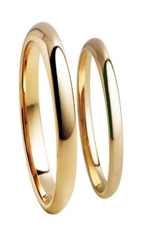 ARO DE MATRIMONIO HOMBRE GENIEKA DELGADOS BAÑADO EN ORO 18K ANILLOS NOVIOS BODAS ALIANZAS ANIVERSARIO - 3