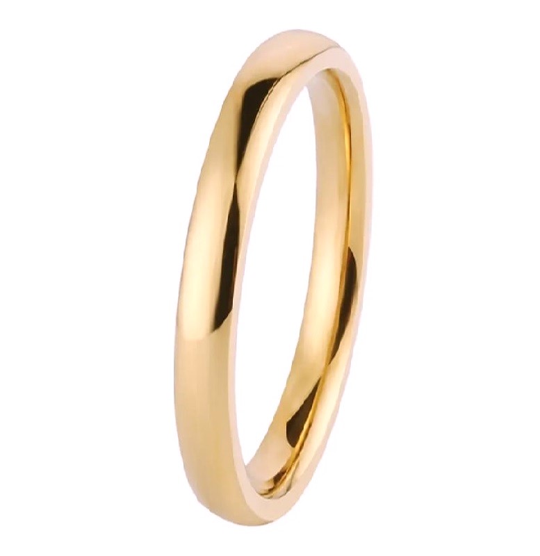 ARO DE MATRIMONIO HOMBRE GENIEKA DELGADOS BAÑADO EN ORO 18K ANILLOS NOVIOS BODAS ALIANZAS ANIVERSARIO - 5