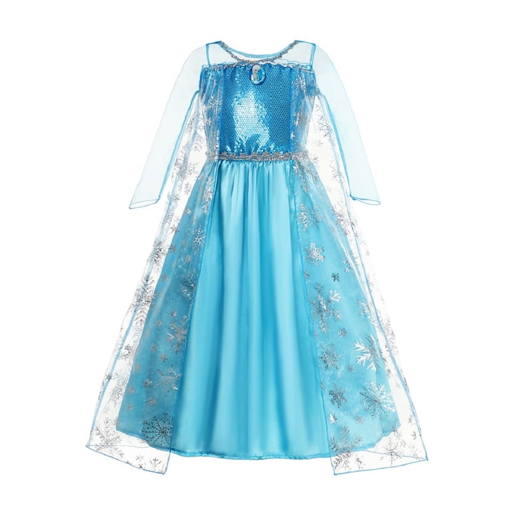 DISFRAZ NIÑA GENIEKA CELESTE REINA DE LAS NIEVES VESTIDO FROZEN ELSA BEBÉ FIESTA JUEGO HALLOWEEN - 2